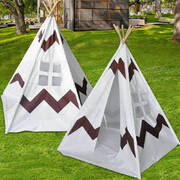 Kids Children Home Canvas Teepee Pretend Play Tent Playhouse Tipi Outdoor Indoor