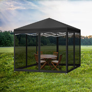 Mountview Pop Up Camping Canopy Tent Gazebo Mesh Side Wall Screen House Black