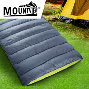 Lightweight Outdoor Camping Double Sleeping Bags Hiking Grey