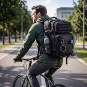 45L Tactical Backpack Hiking Rucksack Black | EXTG