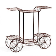Metal Plant Stand 6 Plant Pots Flower Planter Decor Corner Shelf Bronze
