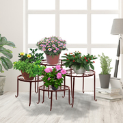 Plant Stand Outdoor Indoor Metal Flower Pots Rack Corner Planter Shelf