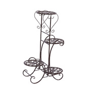 Plant Stand Outdoor Indoor Metal Flower Pots Rack Corner Planter Shelf