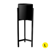 Metal Flower Pot Rack Large Black
