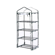 4 Tier Mini Greenhouse Garden Shed PVC Cover Film Frame Tunnel Plant Green House
