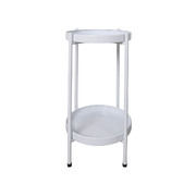 2 Tiers Metal Plant Stand-White