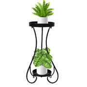 Anti-rust steel frame 2 Tiers Outdoor Indoor Metal Flower Pots Rack