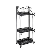 Plant Stand 3 Tiers Outdoor Indoor Black
