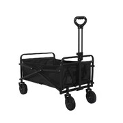  Garden Trolley Cart Foldable Picnic Wagon Outdoor Camping Trailer Black