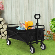 Garden Trolley Cart Foldable Picnic Wagon Outdoor Camping Trailer Black