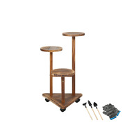 3-Tier Plant Stand Wood Wooden-Stylish
