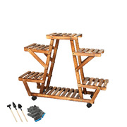 Elegant 4-Tier Plant Stand Wood Wooden