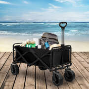 Camping Trolley Foldable Black 90x50x60cm