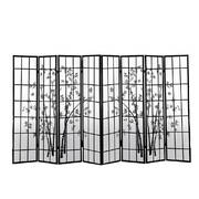 8 Panel Free Standing Foldable  Room Divider Privacy Screen Bamboo Print