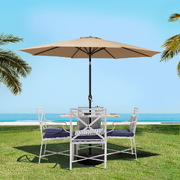 Outdoor Umbrella Umbrellas Beach Pole Garden Tilt Sun Patio Uv 2.7M