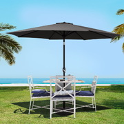Outdoor Umbrella 3M Umbrellas Garden Beach Tilt Sun Patio Deck Pole Uv