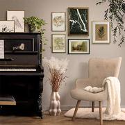  Armchair Lounge Chair Fabric Sofa Accent Chairs and Ottoman Beige