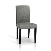 Set of 2 Linen Fabric Dining Chairs Grey