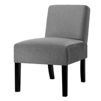 French Armchair Accent Tub Chair Modern Singe Sofa Seat Wood Grey