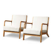  2X Armchair  Fabric Beige - Comfort and  Style