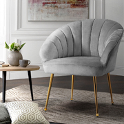 Stylish eye catching Velvet Sofa Couch Armchair-Grey