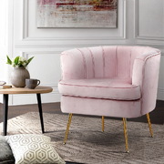 Armchair Lounge Chair Accent Armchairs Sofa Chairs Velvet Pink Couch