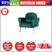 Armchair Green Velvet Caroline