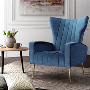 Beautiful Armchairs Chair Velvet Sofa Grey Seat-Navy