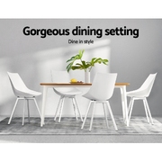 Set Of 2 Lylette Dining Chairs Cafe Chairs Pu Leather Padded Seat White