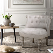 Armchair Lorraine Accent Chair Sofa Chairs French Provincial comfortable,Beige, 66cm x 63cm x 73cm