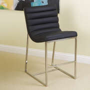 Black Leather Bar Stool Auburn Modern Adjustable Bar Chair Kitchen