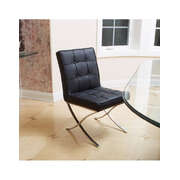 Pandora Modern Bonded Leather Dining Chair in Black