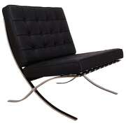 Black Barcelona Chair - Classic Version - Replica