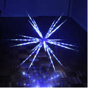 160 LED Blast Ice Star Ball Christmas Light Decoration in Blue & White