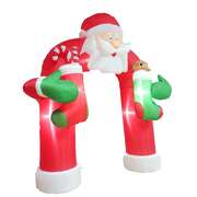 285cm inflatable santa clause christmas archway with led light