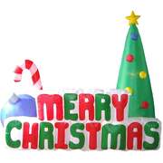 180cm inflatable merry christmas tree with light