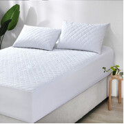 100% Cotton Quilted Fully Fitted 50Cm Deep King Mattress Protector