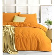 100% Egyptian Cotton Vintage Washed 500Tc Mustard King Quilt Cover Set