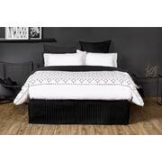 White Morocco Embroidered Queen Quilt Cover Set by Ardor