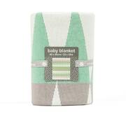 Weegoamigo Cotton Knitted Blanket - Ziggy Green
