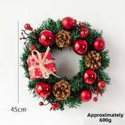 5 Christmas Wreaths & Garlands Front Door Hanging Decoration 