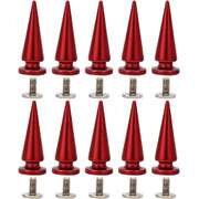 Cone Spike Rivet Stud Large Size Tree Shape DIY Leather Craft For Shoes Jacket Bag Red