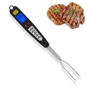 Meat Thermometer Digital Fork Fast Read LED Display Stainless Steel Probe For Grilling