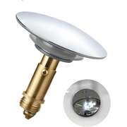 Sink Pop Up Plug Drain Valve Brass Universal Lid With Spring Motion 66mm