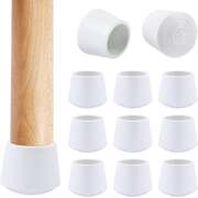 16PCS 1-Inch Chair Leg Caps Non-Slip Rubber Bar Stool Furniture Feet Floor Protectors White