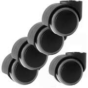 Office Chair Casters Wheels Set of 5 Universal Swivel Rodless Silent Metal