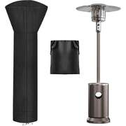 Waterproof Outdoor Patio Heater Cover Heavy Duty Dust UV-Resistant with Zipper Black