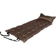 21-Points Self-Inflatable Satin Air Mattress With Pillow - Brown