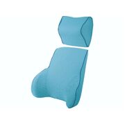 Blue Memory Foam Lumbar Back & Neck Pillow Support Back Cushion Office Car Seat