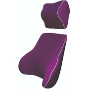 Purple Memory Foam Lumbar Back & Neck Pillow Support Back Cushion Office Car Seat